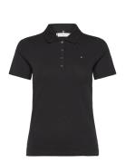 1985 Slim Pique Polo Ss Tops T-shirts & Tops Polos Black Tommy Hilfige...