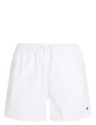 Medium Drawstring Badeshorts White Tommy Hilfiger