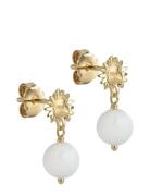 Daystar Globe Earrings Ørestickere Smykker Gold Enamel Copenhagen