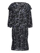 Slzaya Drop Waist Dress Knælang Kjole Black Soaked In Luxury