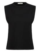 Short-Sleeved Cotton T-Shirt Tops T-shirts & Tops Sleeveless Black Man...