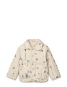 Bea Jacket With Frill Outerwear Jackets & Coats Quilted Jackets Beige ...
