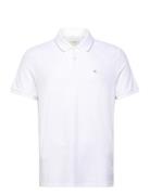Ss Refined Pique Tipped Classic Tops Polos Short-sleeved White Calvin ...