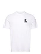 Ss 30S Eu Sp Ck Abstract Graphic Tops T-Kortærmet Skjorte White Calvin...