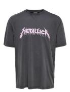 Onsmetallica Rlx Ss Tee Tops T-Kortærmet Skjorte Grey ONLY & SONS