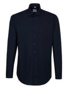 Business Kent Patch12 Tops Shirts Business Navy Seidensticker