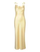 Cowl Neck Dress Maxikjole Festkjole Yellow Gina Tricot
