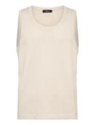 Watson Tops T-shirts Sleeveless Cream Reiss
