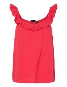 Pcsastina Sl Top Wvn Bc Tops T-shirts & Tops Sleeveless Red Pieces