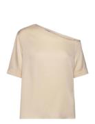 Chima Silk Blouse Designers Blouses Short-sleeved Beige Ahlvar Gallery
