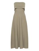 Clementina Midi Dress Knælang Kjole Khaki Green Twist & Tango