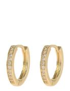 Elaine Small Ring Ear G/Clear - Accessories Jewellery Earrings Hoops G...