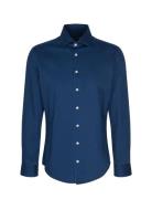 Casual Spread Kent Ot Tops Shirts Denim Shirts Blue Seidensticker