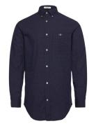 Reg Micro Print Shirt Tops Shirts Casual Navy GANT