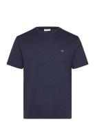 Emb Archive Shield Tshirt Tops T-Kortærmet Skjorte Blue GANT