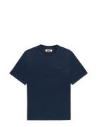 Wbbaine Cray Tee Tops T-Kortærmet Skjorte Navy Woodbird