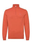 Casual Cotton Half Zip Tops Knitwear Half Zip Jumpers Purple GANT