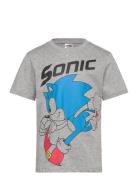 Tshirt Tops T-Kortærmet Skjorte Grey Sonic