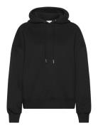 A- Logo Emb French Terry Po Hood Tops Sweatshirts & Hoodies Hoodies Bl...