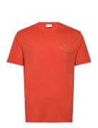 Reg Tonal Shield Ss T-Shirt Tops T-Kortærmet Skjorte Orange GANT