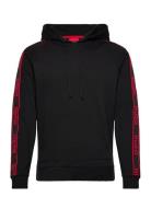 Liam Hoodie Tops Sweatshirts & Hoodies Hoodies Black HUGO