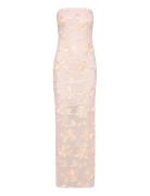 Flower Mesh Tube Dress Maxikjole Festkjole Pink ROTATE Birger Christen...