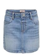 Kmgsmilla Flower Skirt Dnm Azg Dresses & Skirts Skirts Denim Skirts Bl...