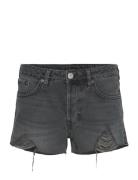 Low Rise Raw Hem Mini Denim Shorts Bottoms Shorts Denim Shorts Black M...
