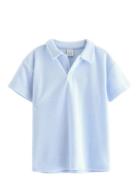 Shirt Ss Terry Tops T-shirts Polo Shirts Short-sleeved Polo Shirts Blu...