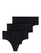 Brief Thong High Seamless Joy G-streng Undertøj Black Lindex