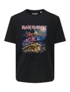 Onsiron Maiden Life Rlx Ss Lic Tee Tops T-Kortærmet Skjorte Black ONLY...