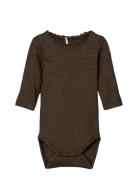 Nbfkab Ls Body Noos Bodies Long-sleeved Brown Name It