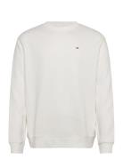 Tjm Reg S Flag Crew Tops T-Langærmet Skjorte White Tommy Jeans