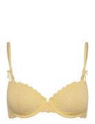 Wire Bra Broderie Anglais Lingerie Bras & Tops Wired Bras Yellow Linde...