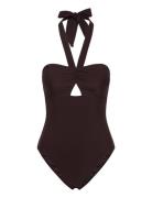 Ilona Swimsuit Badedragt Badetøj Brown Twist & Tango