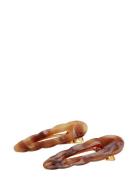 Happy Snap Brown 2 Pcs Accessories Hair Accessories Hair Pins Gold Pip...