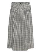 Skirt Jill Seersucker Skirts Knee-length & Midi Skirts Black Lindex
