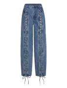 Denim Laced Leg Pants Bottoms Jeans Straight-regular Blue ROTATE Birge...