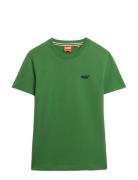 Essential Logo Emb Tee Tops T-Kortærmet Skjorte Green Superdry