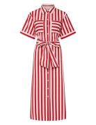 Yasclaudi Ss Shirt Dress S. - D2D Knælang Kjole Red YAS
