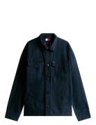 Cotton Twill Shirt Jacket Tynd Jakke Blue Tommy Hilfiger