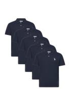 Billy Reg Pi 5 Pk Uspa M Polo Tops Polos Short-sleeved Navy U.S. Polo ...