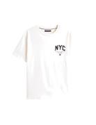 Hilfiger Script Nyc Tee Tops T-Kortærmet Skjorte White Tommy Hilfiger