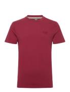Essential Logo Emb Tee Tops T-Kortærmet Skjorte Red Superdry