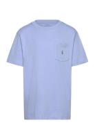 Cotton Jersey Pocket Tee Tops T-Kortærmet Skjorte Blue Ralph Lauren Ki...