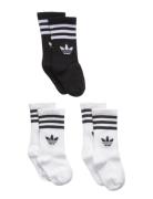 Crew Sock 3P Sokker Strømper Black Adidas Originals