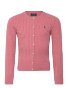 Cotton-Tp-Swt Tops Knitwear Cardigans Pink Ralph Lauren Kids