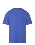 Cotton Jersey Pocket Tee Tops T-Kortærmet Skjorte Navy Ralph Lauren Ki...