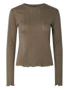 Pcmarie Ls O-Neck Poin Top Jrs Noos Bc Tops T-shirts & Tops Long-sleev...