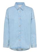 Relaxed Linen Denim Shirt Aaron Tops Shirts Denim Shirts Blue Calvin K...